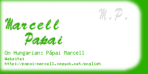 marcell papai business card